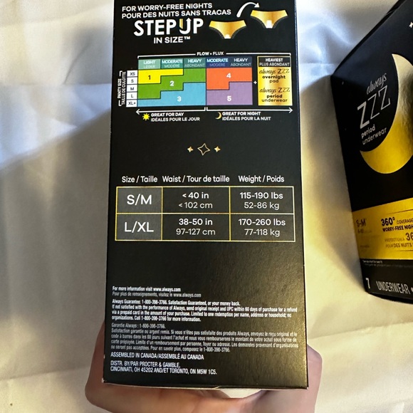 Always ZZZ Period Underwear S/M Bundle Of 2 New Boxes Never Opened - Picture 5 of 8